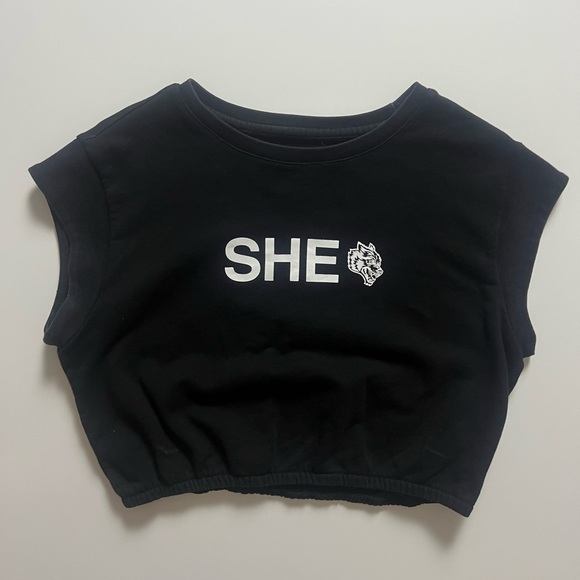 Darc Sport Tops - Darc Sport She Crop Top, Black, Size L